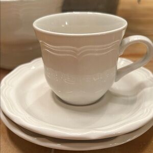 Mikasa French Countryside F-9000: sugar bowl, espresso cup & saucer (plus extra)